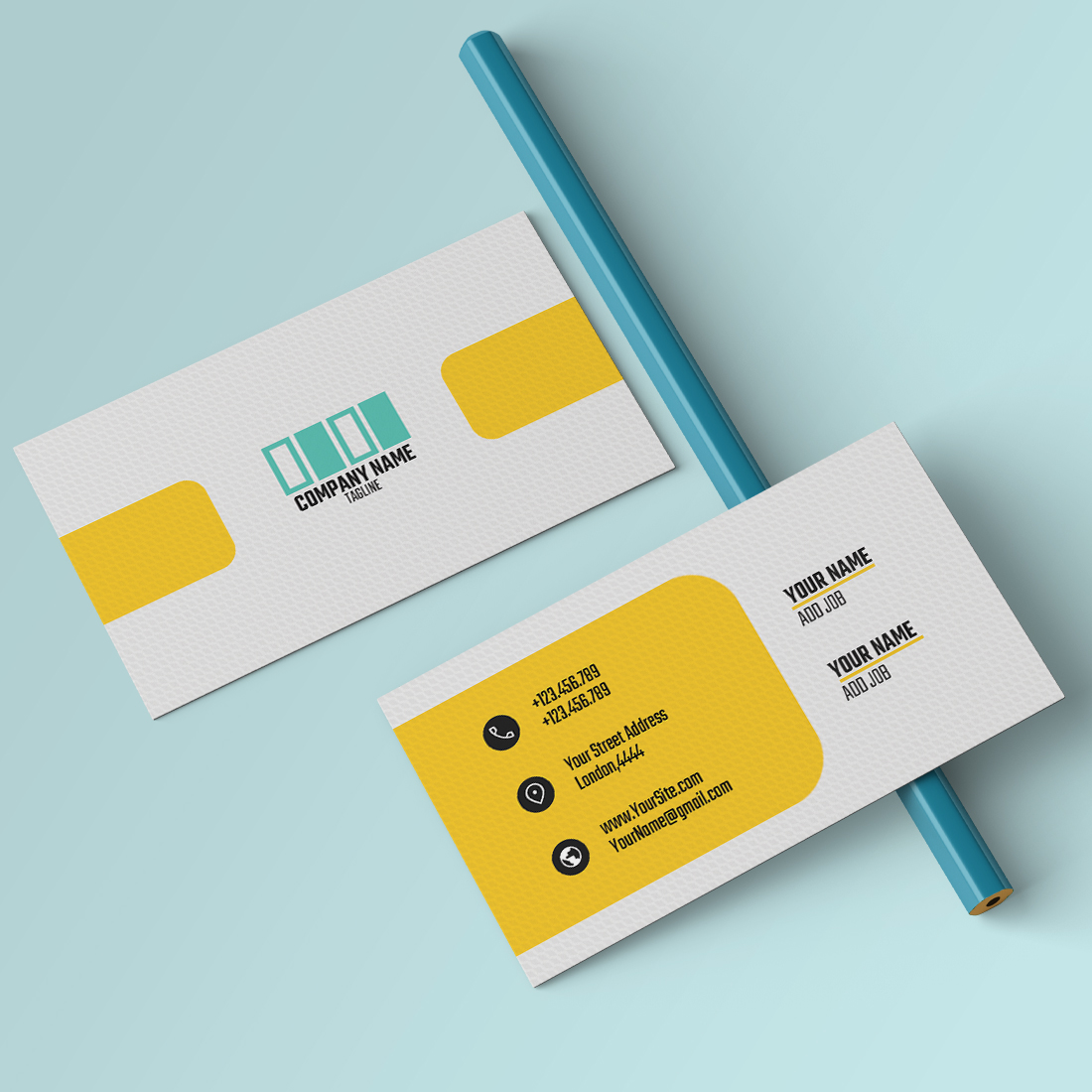 Corporate Business Card in 4 Colors Bundle preview image.