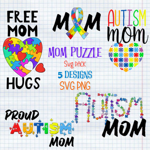 Mom puzzle svg - main image preview.