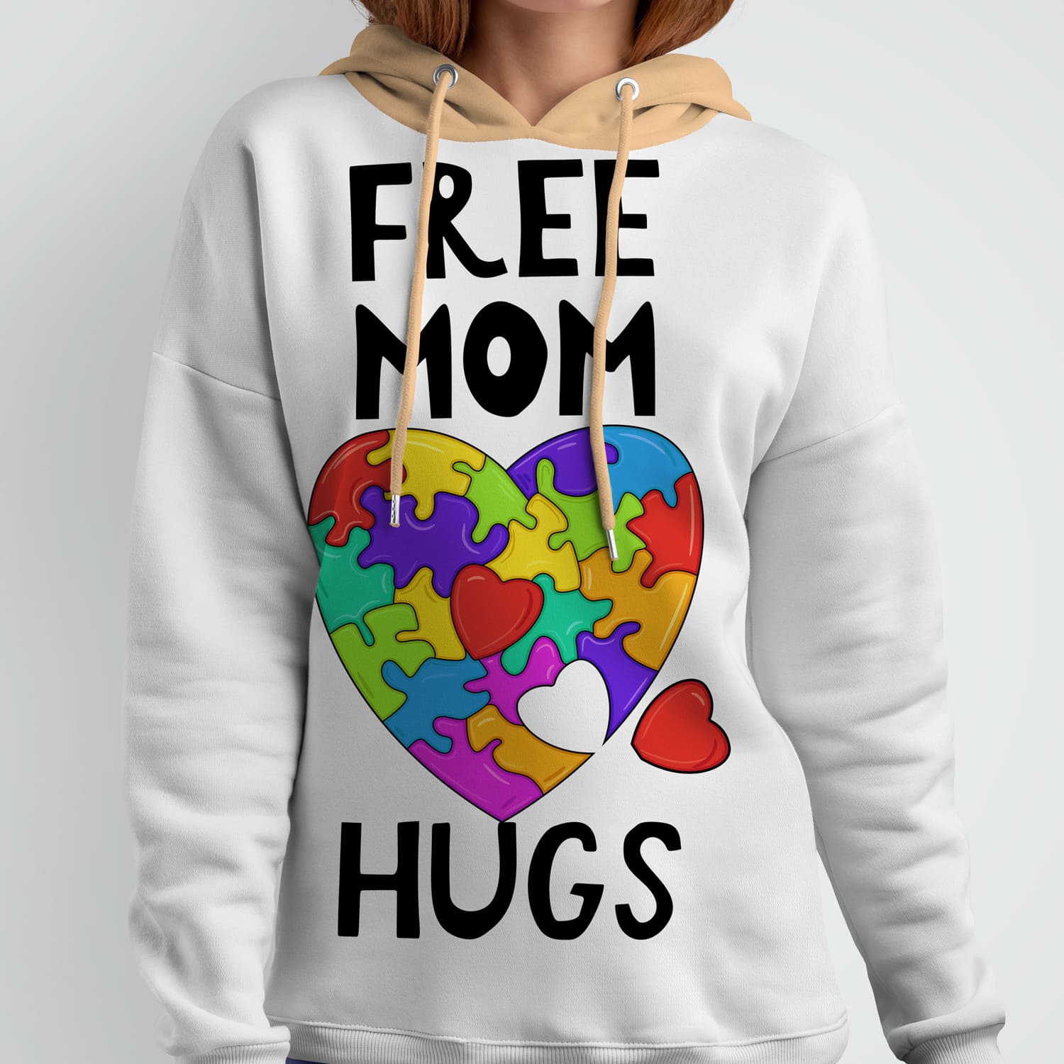 Mom puzzle svg - hoodie design.