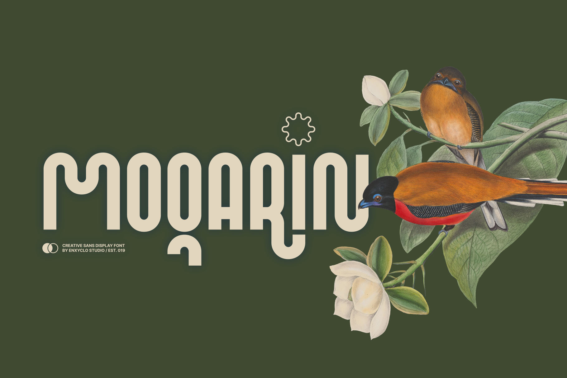MOQARIN - Rounded & Playful Font facebook image.