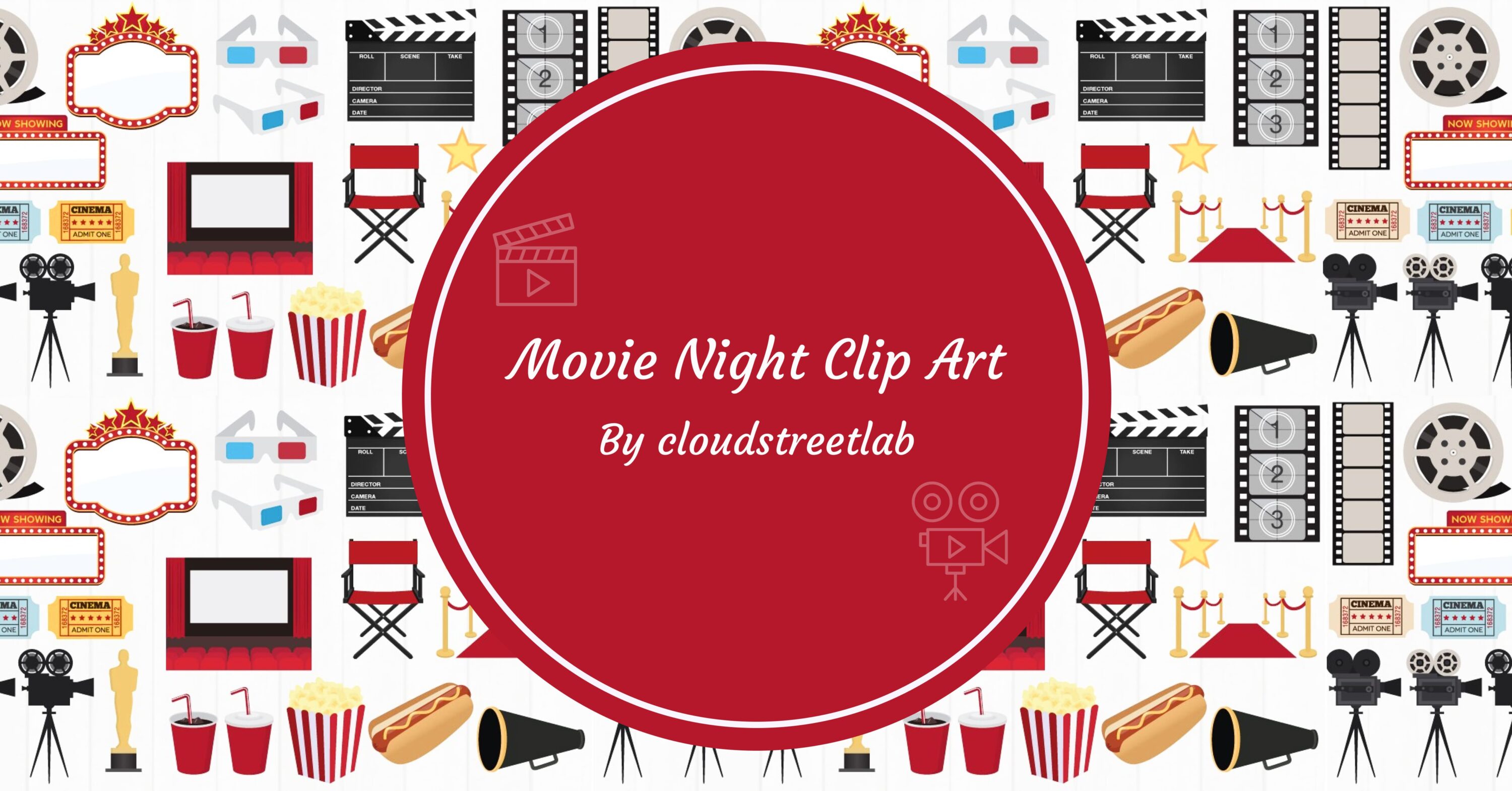 movie night dvd clip art