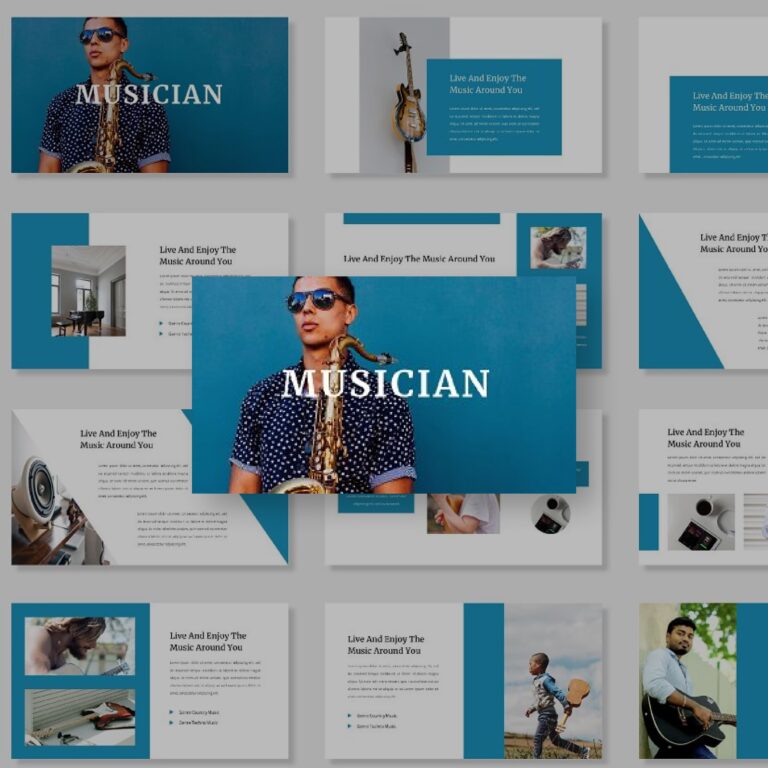 Musician - Powerpoint Template – MasterBundles