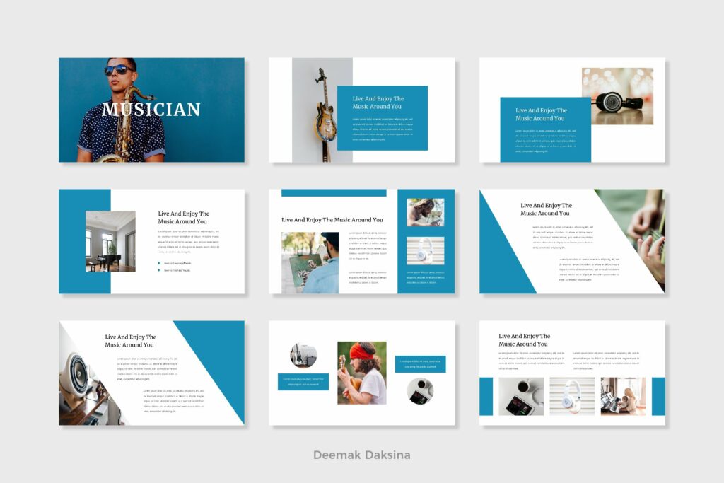 Musician - Powerpoint Template – MasterBundles