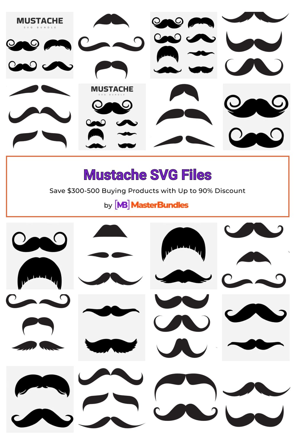 Mustache SVG Files for pinterest.