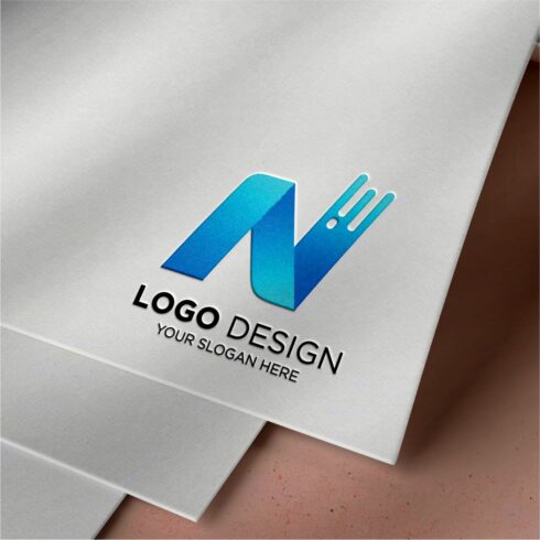 Creative N Letter Logo Design Template cover image.
