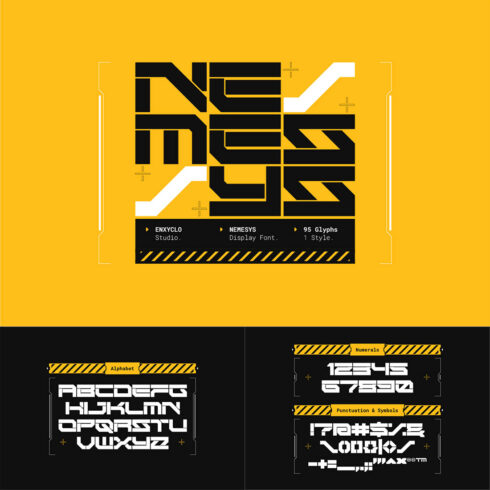 NEMESYS - Futuristic Font cover image.