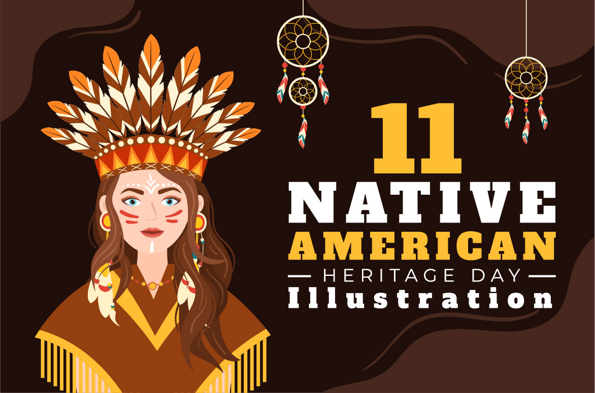 11 Native American Heritage Day Illustration Facebook Image.