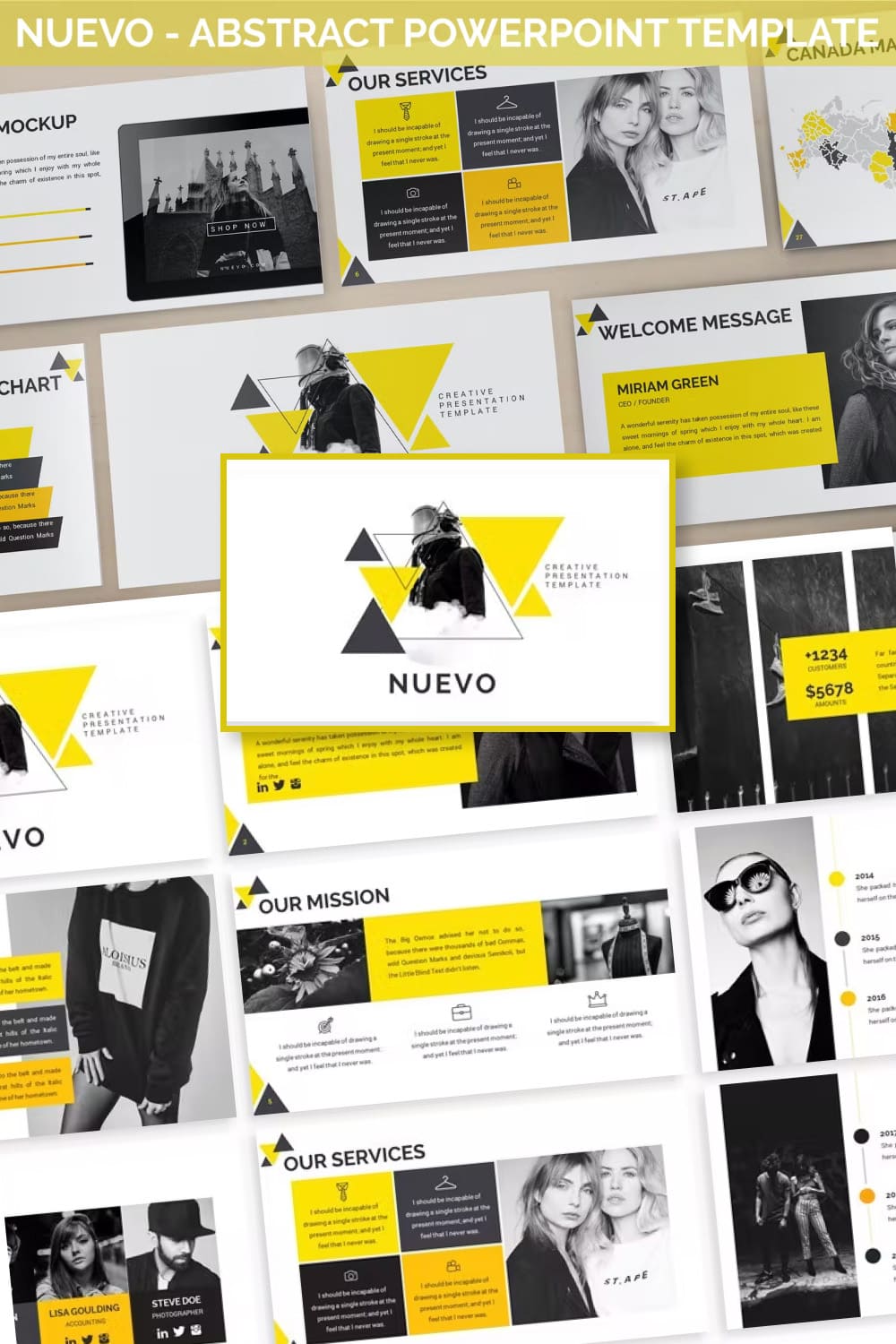 Nuevo abstract powerpoint template - Pinterest image preview.