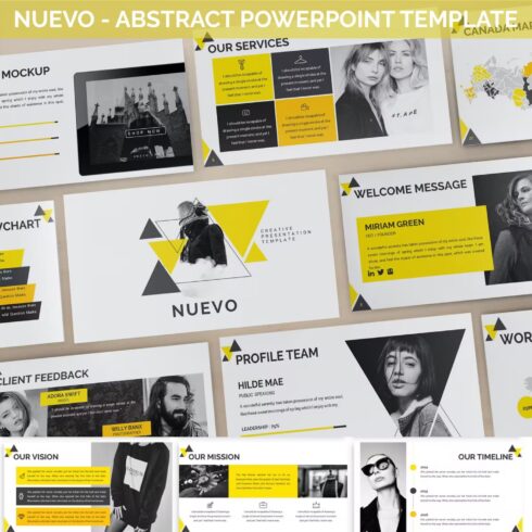 Nuevo abstract powerpoint template - main image preview.