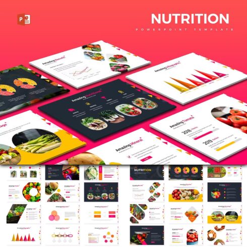 Nutrition powerpoint template - main image preview.