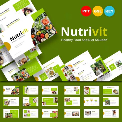 Nutrivit healthy food and nutrition presentation - main image preview.