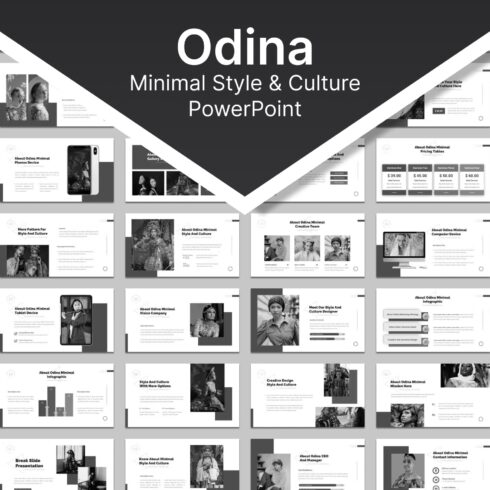 Odina minimal style culture powerpoint - main image preview.