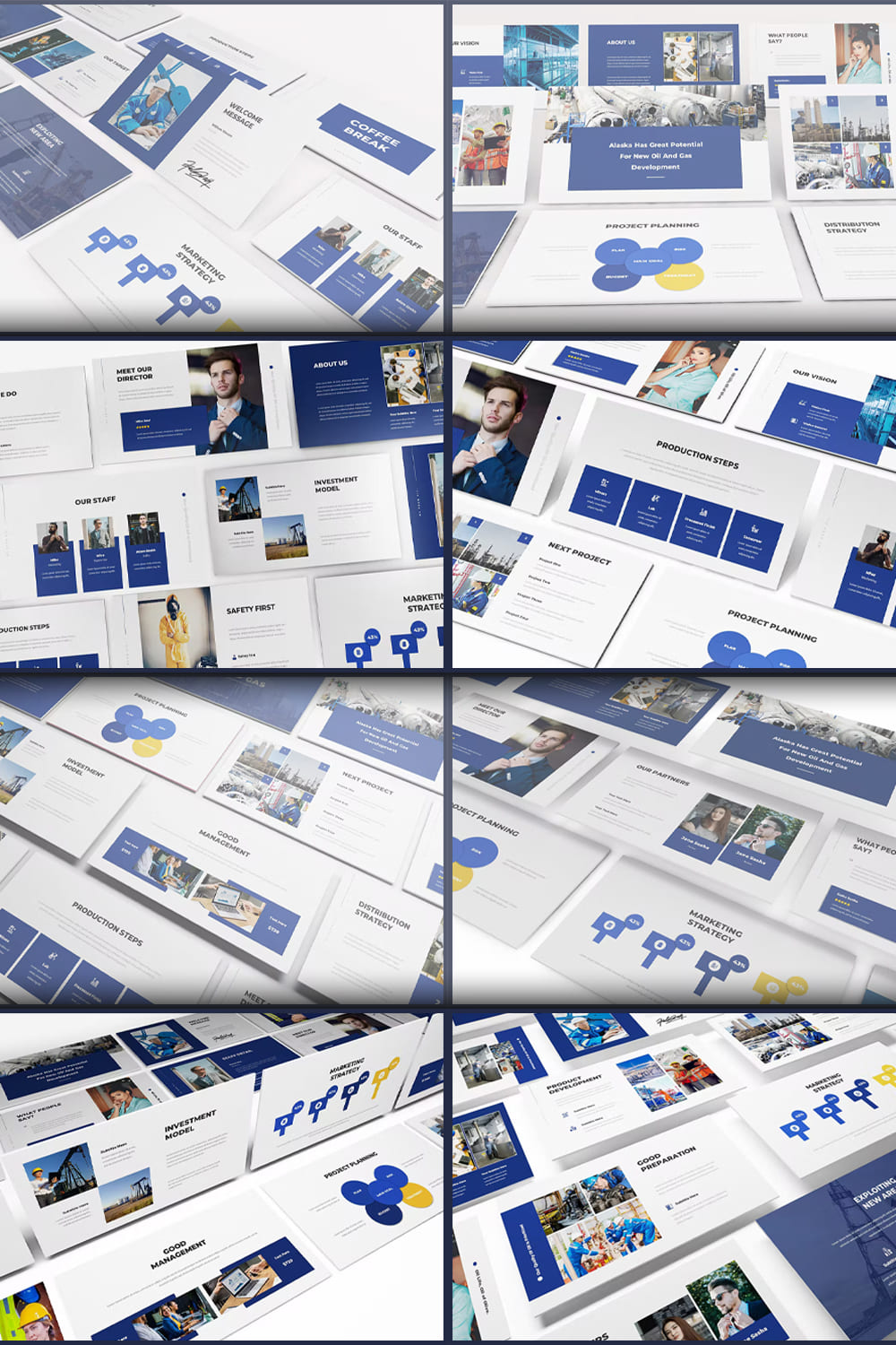 Oil gas powerpoint presentation template - pinterest image preview.