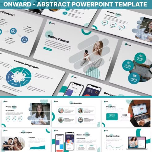 Onward abstract powerpoint template - main image preview.