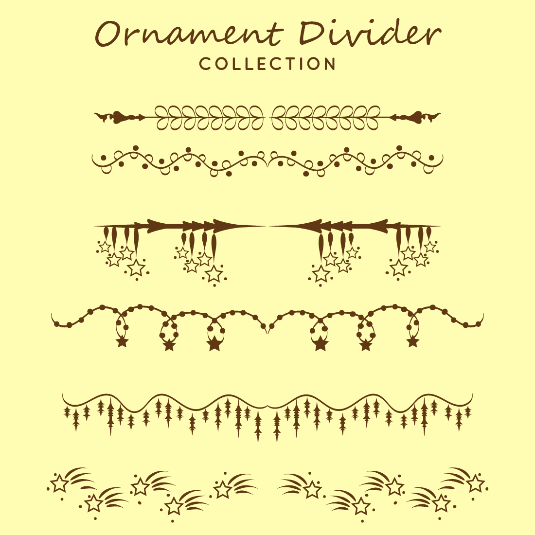 Unique Ornament Divider Collection 6 Items Cover Image.