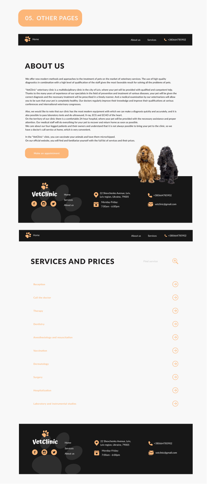 Pet Health Landing Page For Veterinary Clinic Template Last Page Example.