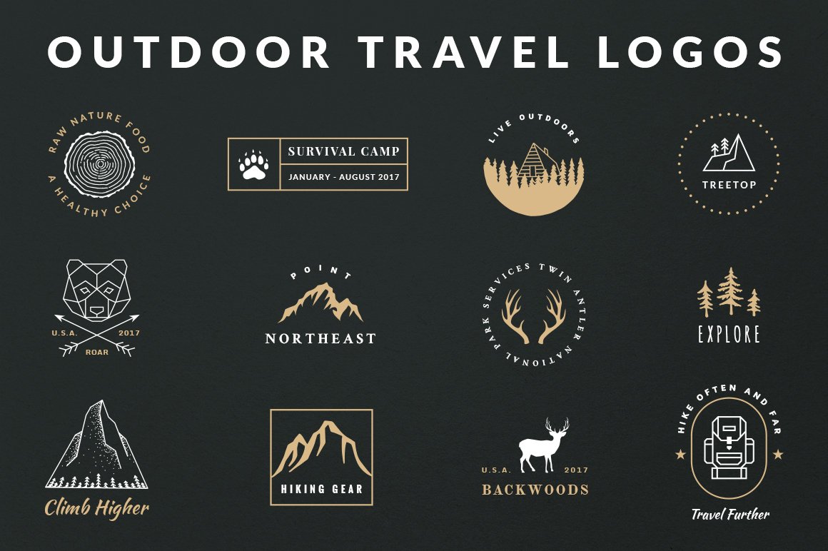 Outdoor travels logos.