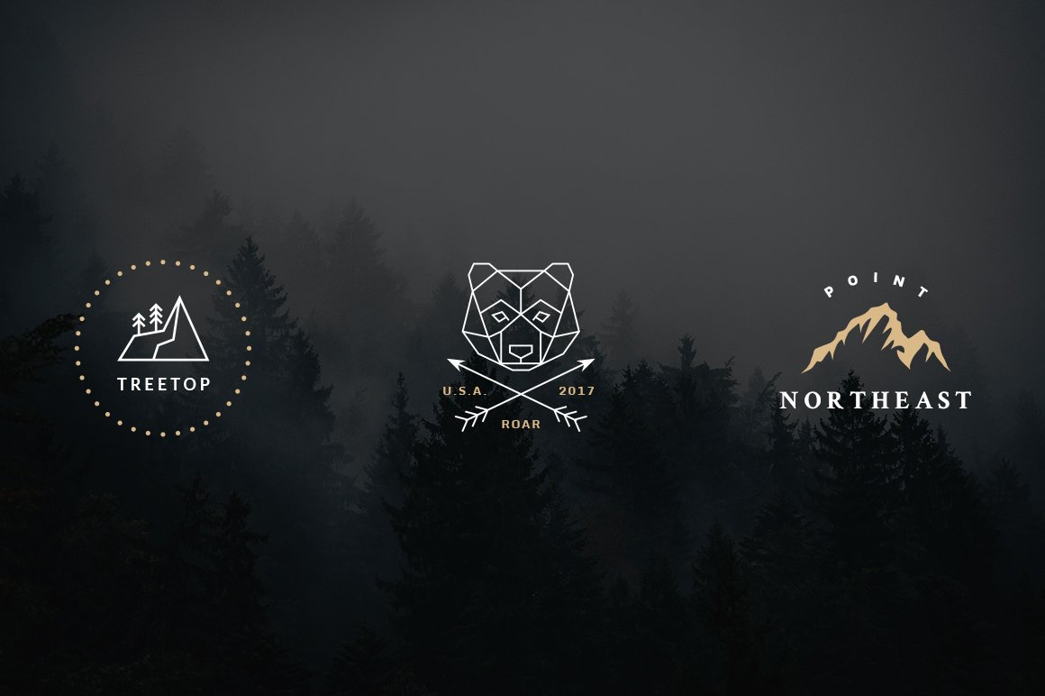 Adventures background with three travel logos.