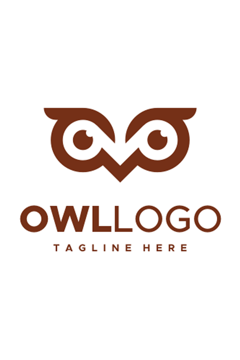 Owl Eyes Logo Template pinterest image.