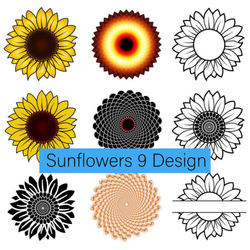 Sunflowers Bundle Floral Vector Bundle cover image.