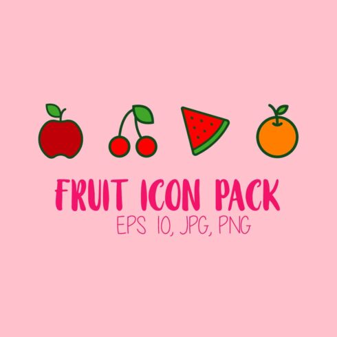 Collection of Vector Fruit Icons OF COLORS cover image.