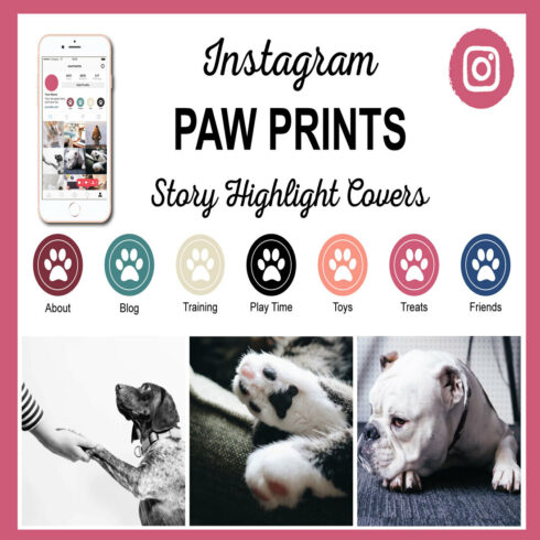 Instagram Paw Prints Story Highlight Covers cover image.