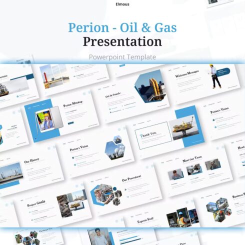 Perion gas oil powerpoint presentation template - main image preview.