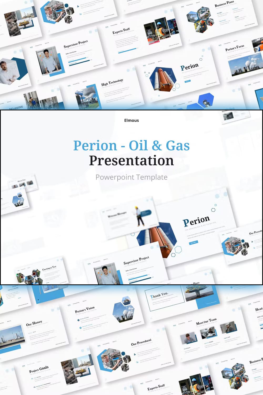 Perion gas oil powerpoint presentation template - pinterest image preview.