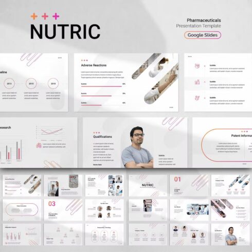 Pharmaceutical presentation slides template - main image preview.