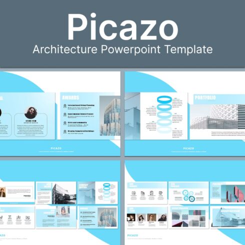 Picazo architecture powerpoint template - main image preview.