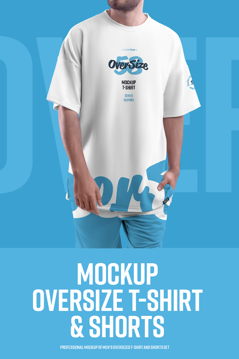 9 Mockups Oversize T Shirt Pinterest Image.