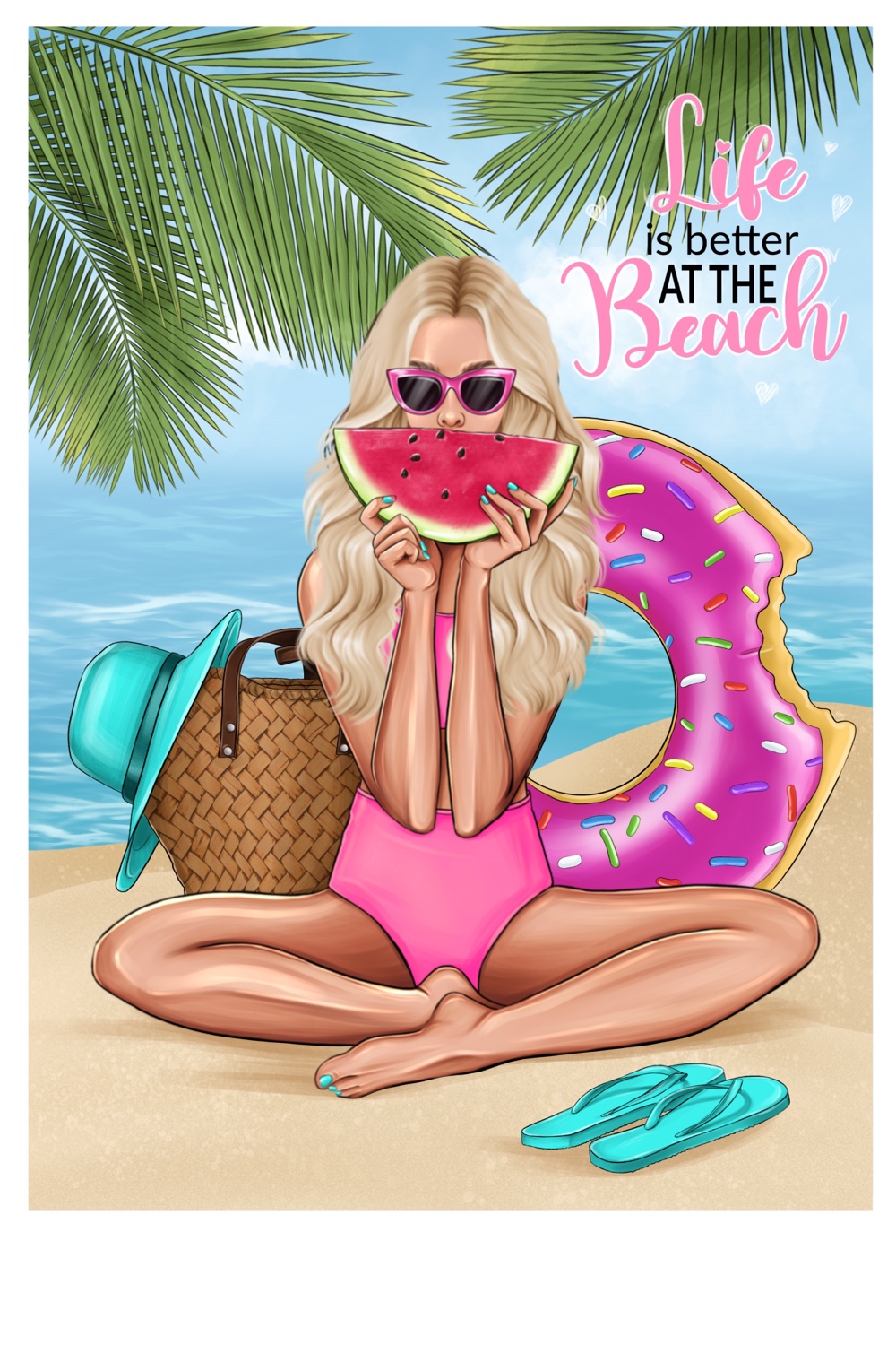 Girl On The Beach Travel Clipart Pinterest Image.