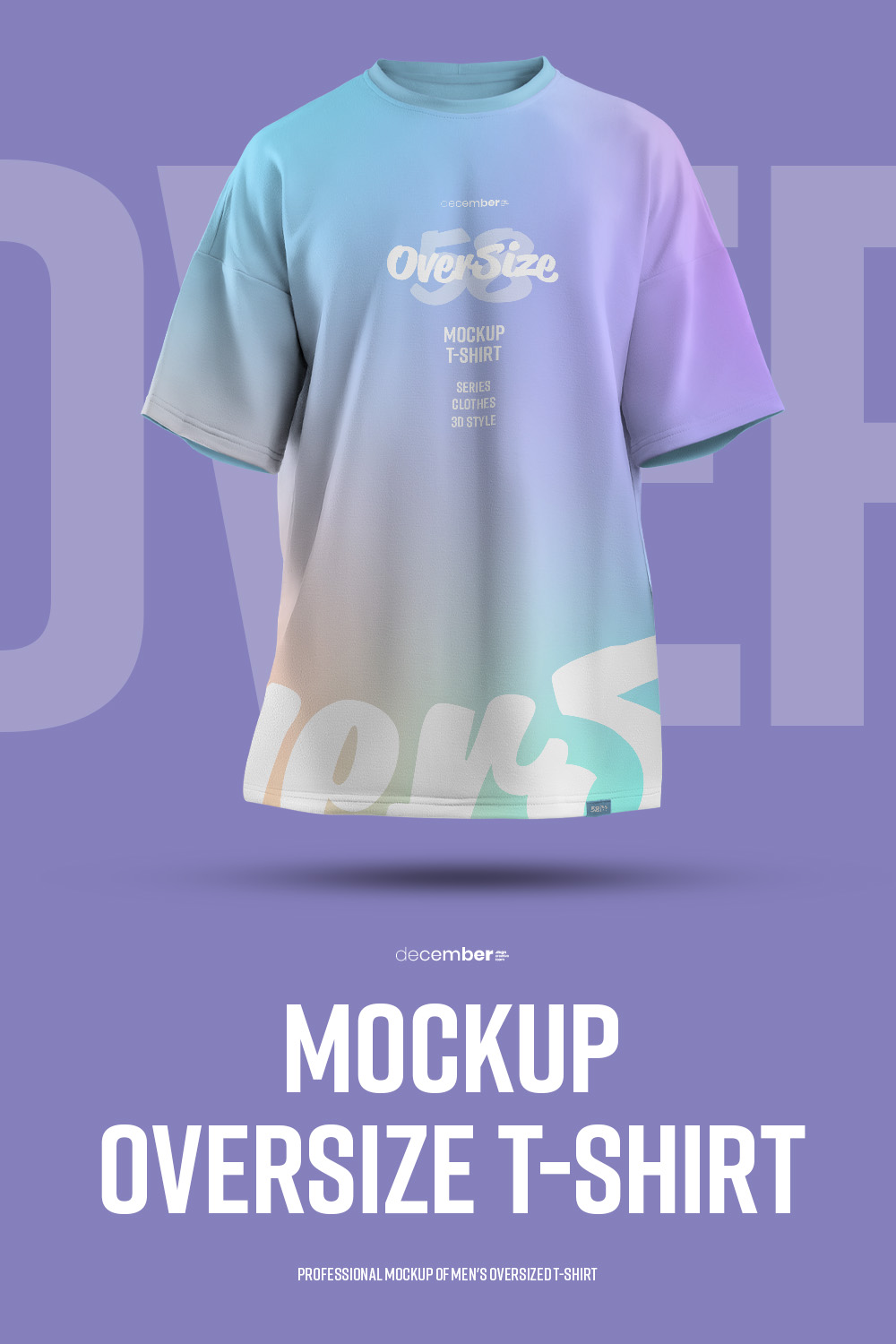 9 Mockups Oversize T-shirt pinterest image.