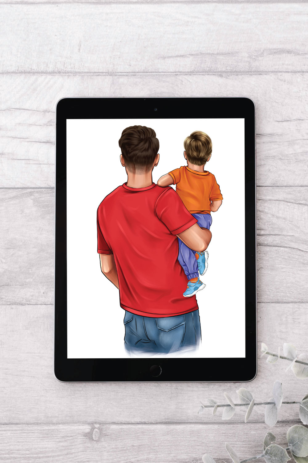 Family Clipart Dad With Kids Pinterest Image.
