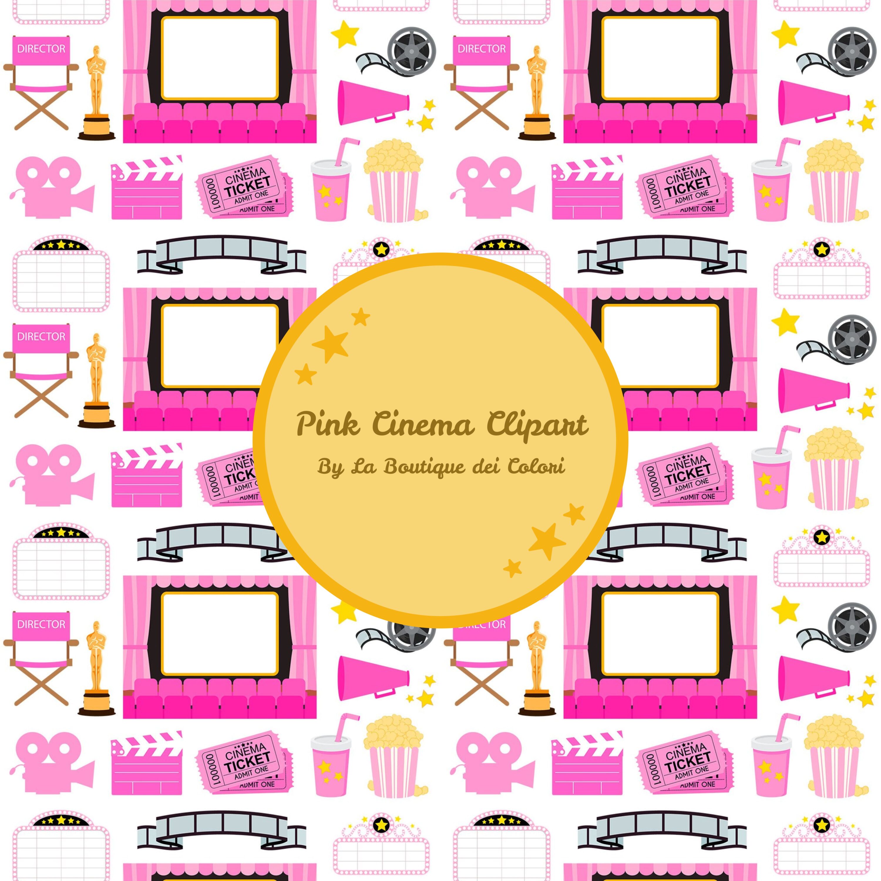 Pink Cinema Clipart.