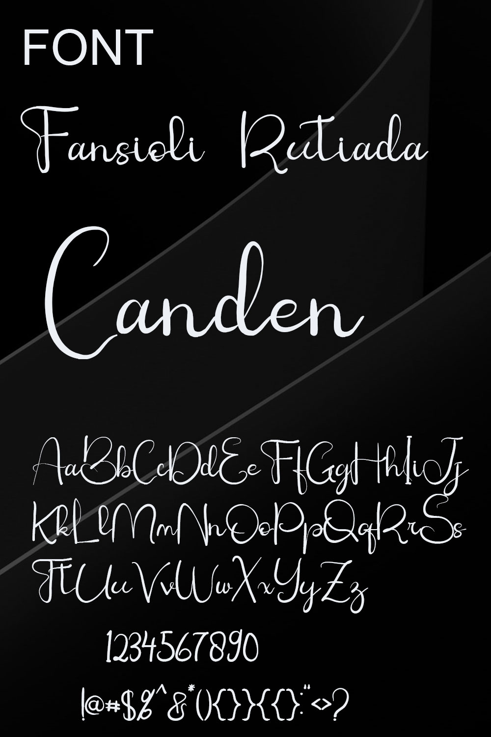 Fansioli Rutiada Handwritten Font - Only $17 pinterest image.