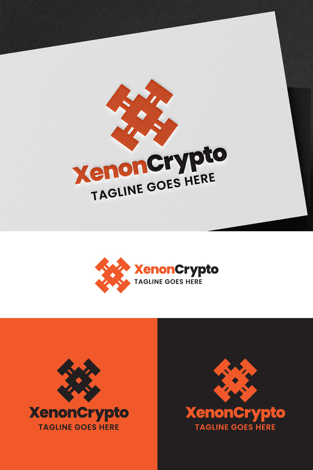 pinterest Xenon Crypto logo - X letter logo - Tech logo - Business Logo