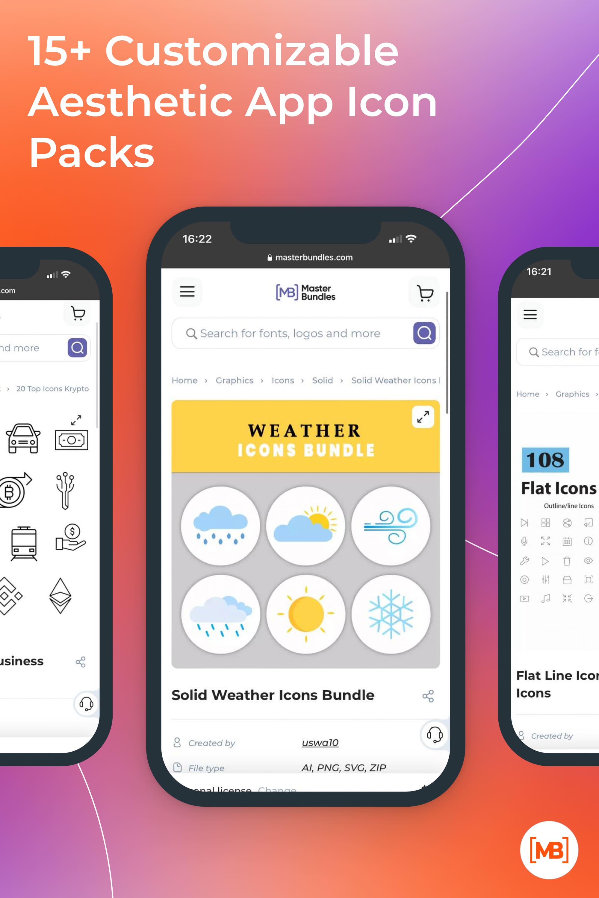 pinterest 15 customizable aesthetic app icon packs