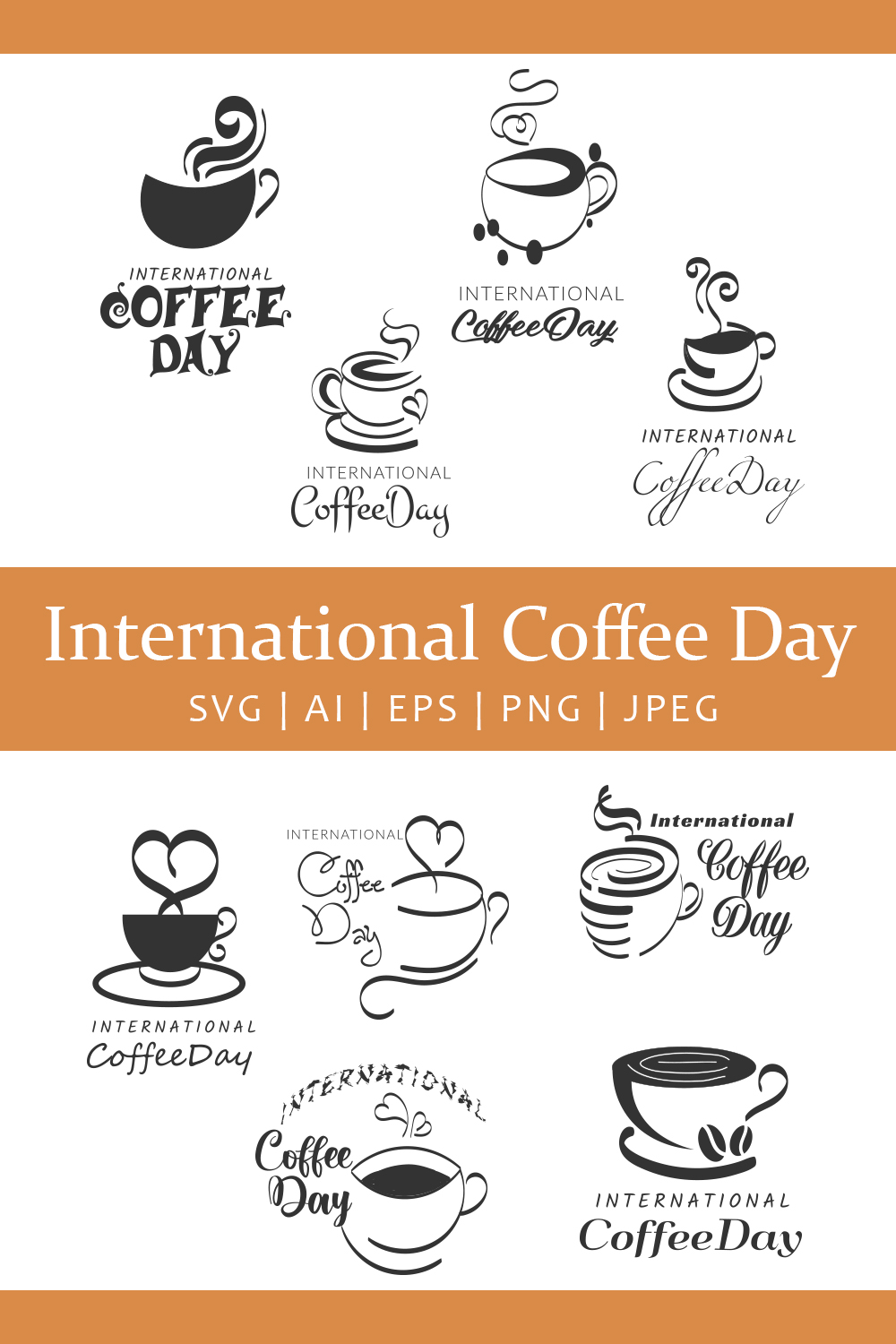 9 Happy International Day Of Coffee Pinterest Image.