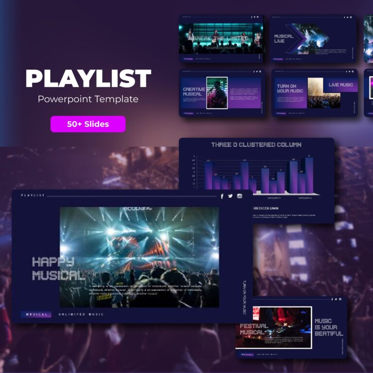 Playlist Powerpoint Template MasterBundles