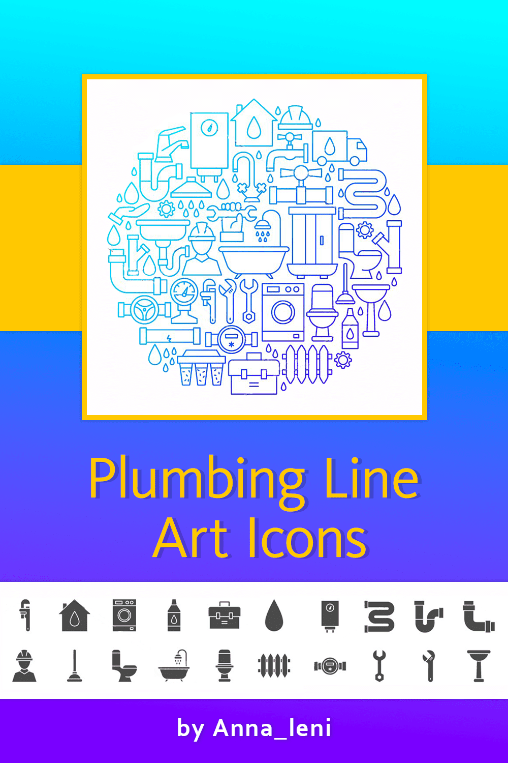 plumbing line art icons pinterest