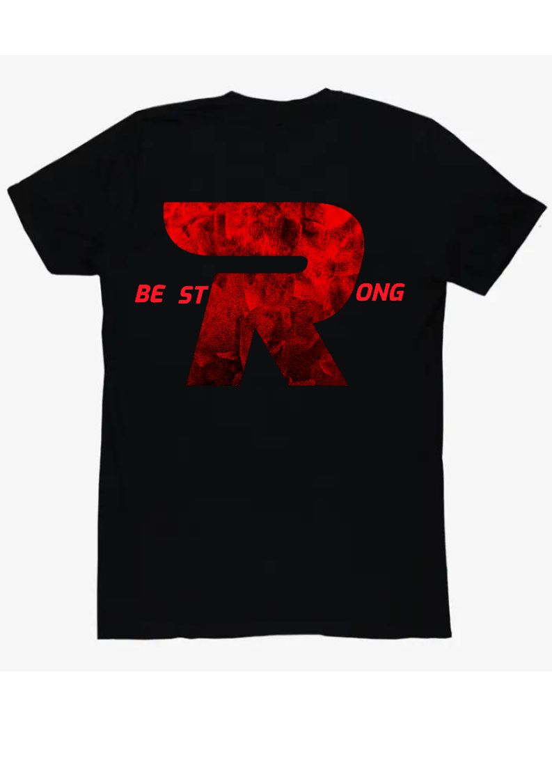 6 T Shirt Design Bundle Front And Back Big Letter Red Style.