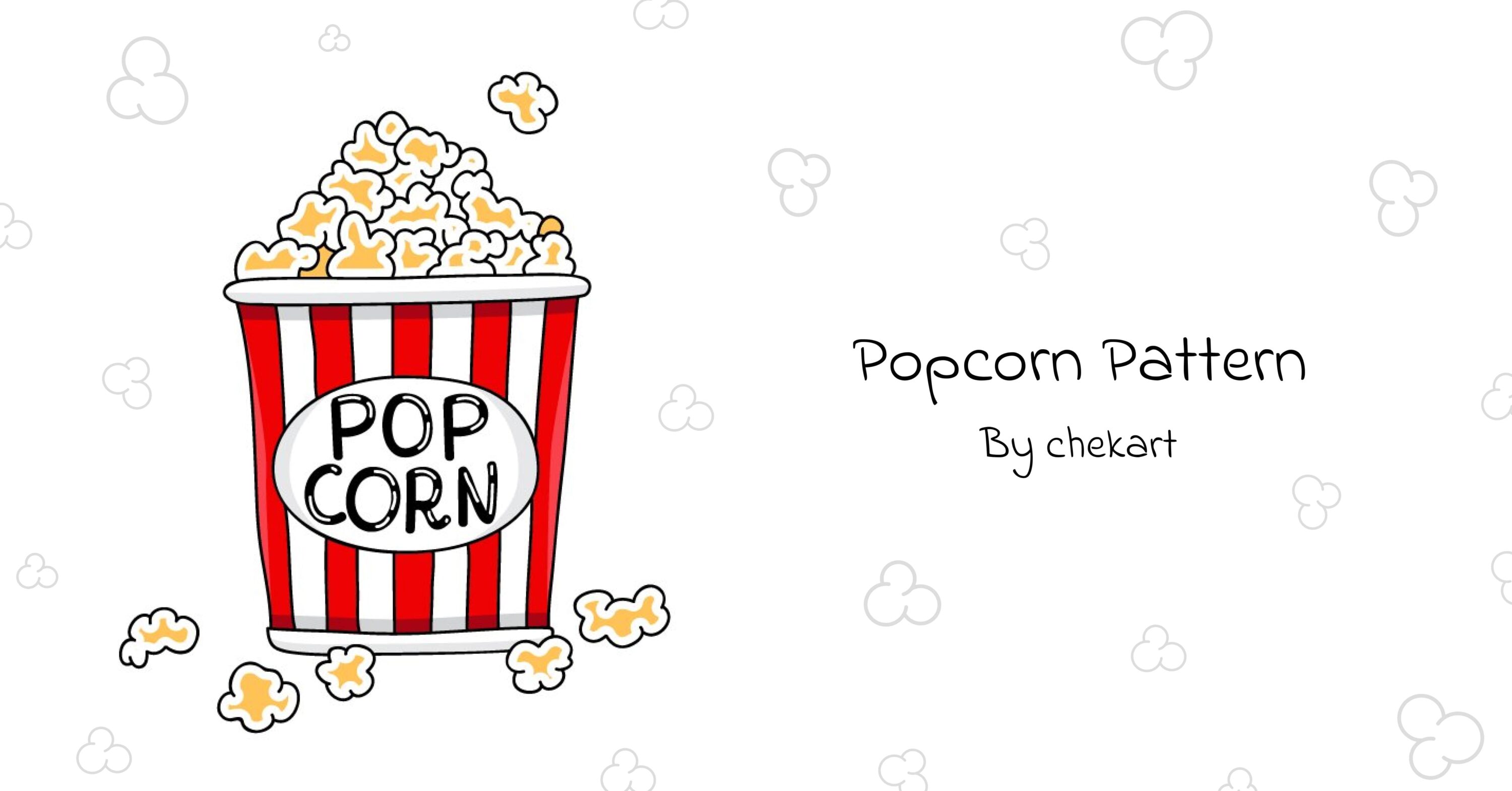 Classic high quality popcorn illustration.