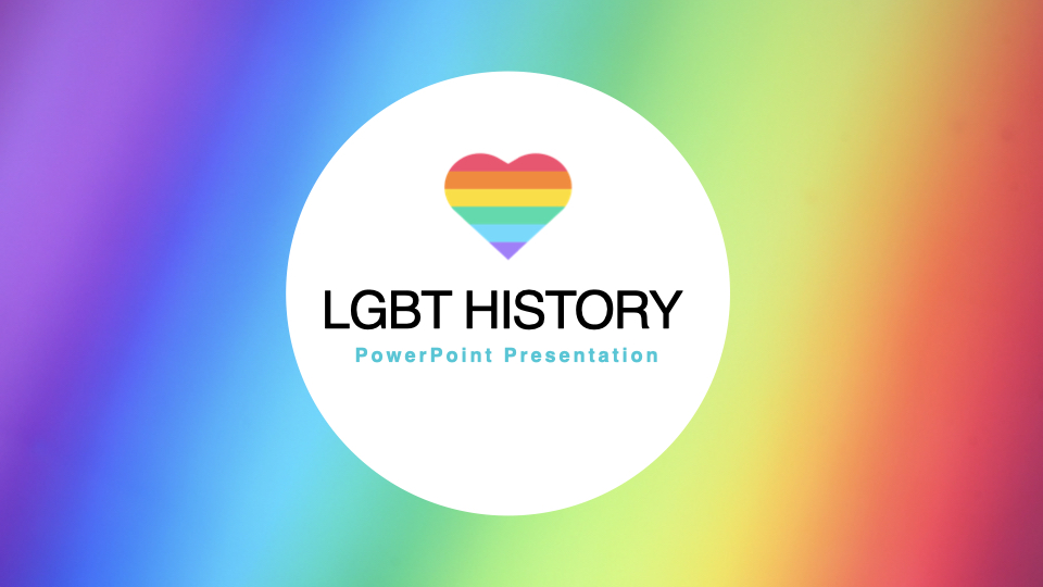 Colorful title slide for lgbt topics.