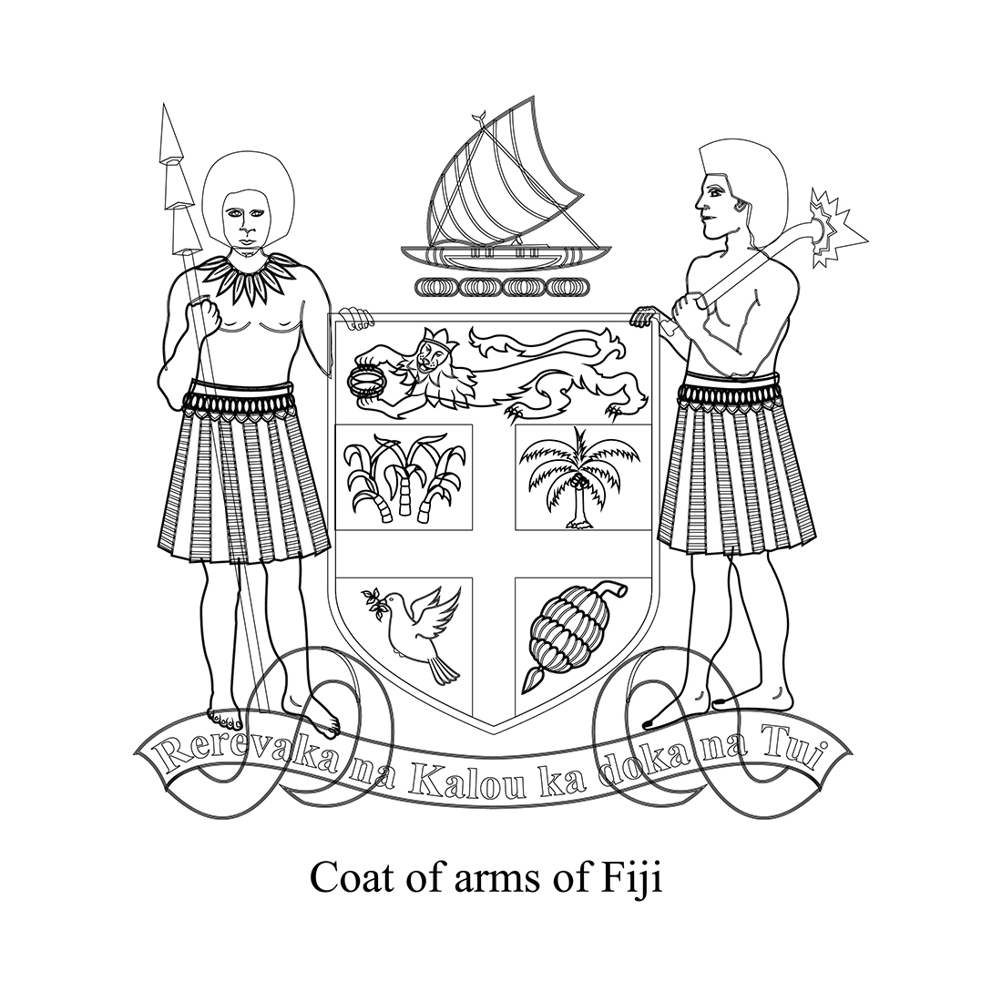 Coat of Arms of Fiji Vector Illustration preview image.