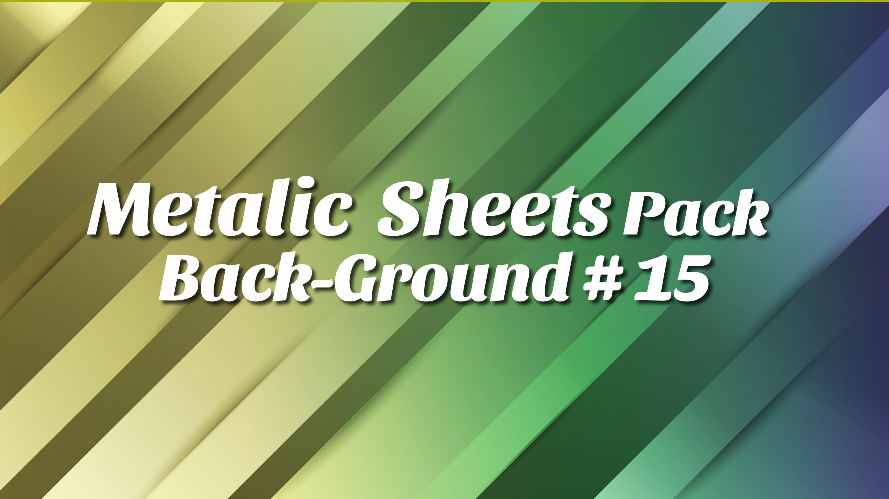 Metallic Sheets Background Pack, yellow-green-blue gradient background.