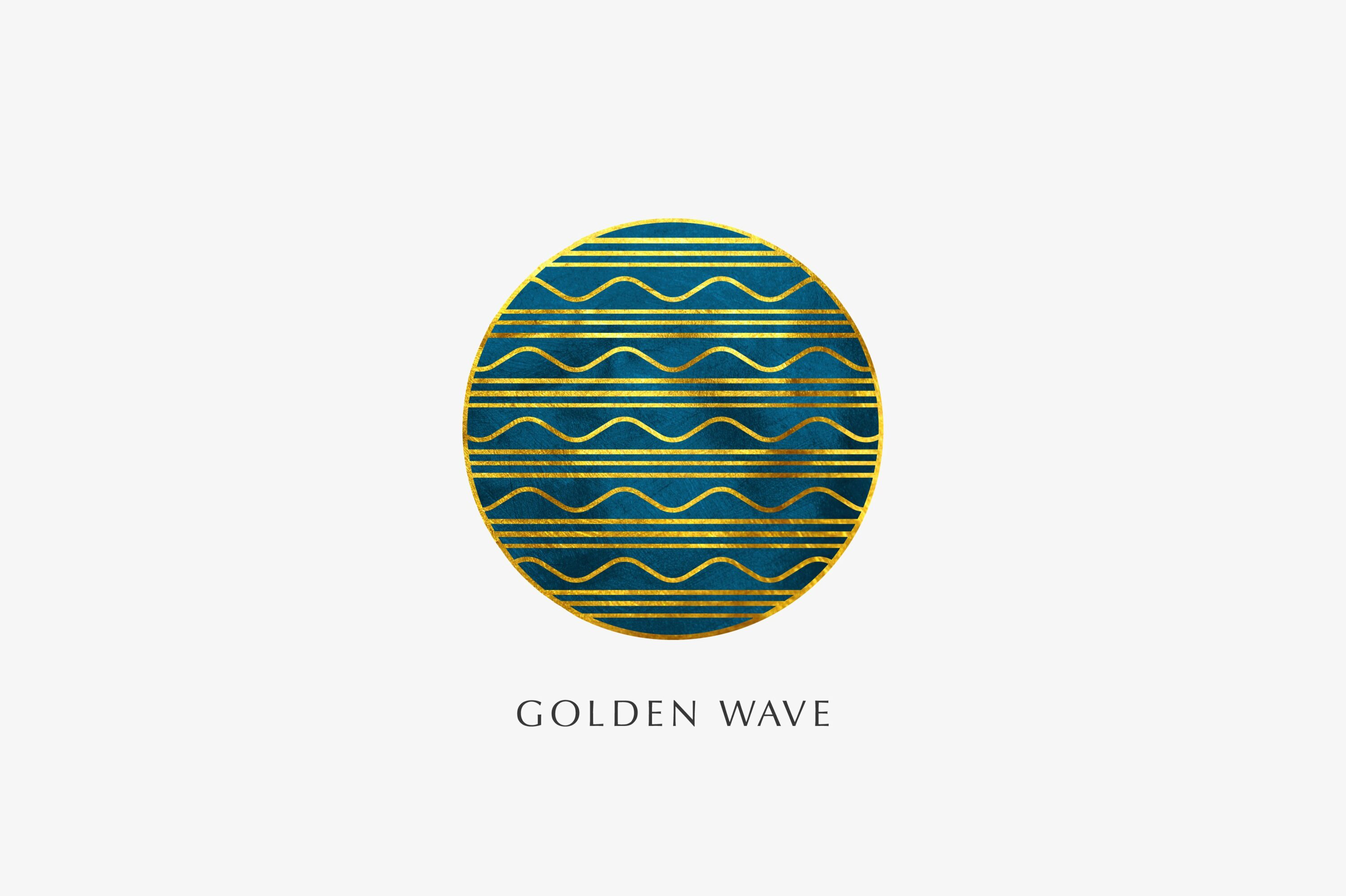 Green wave logo in a round shape.