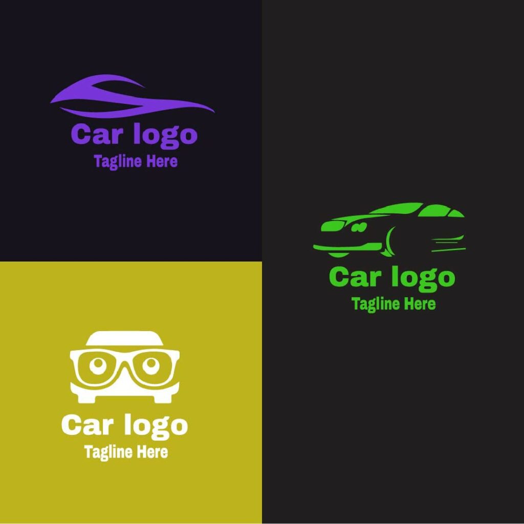 3 unique car logos MasterBundles