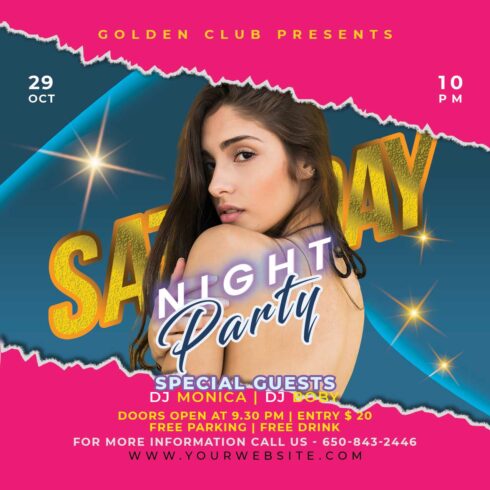 Night Club Flyer Template cover image.