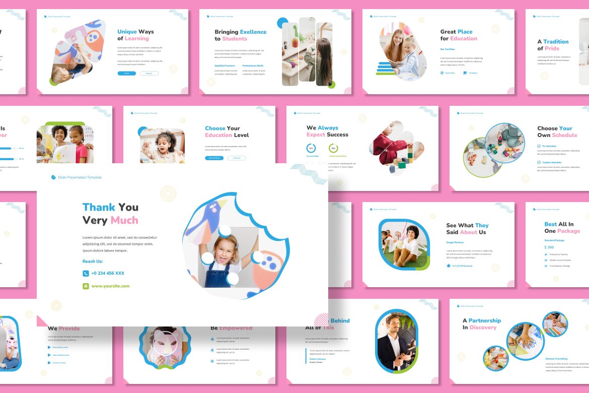 Cute and delicate template for school presentation.